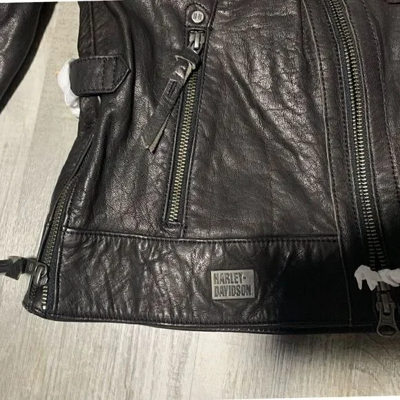 NWT Women's Line Stitcher Leather Jacket sz Xs-Petite - Picture 4 of 14